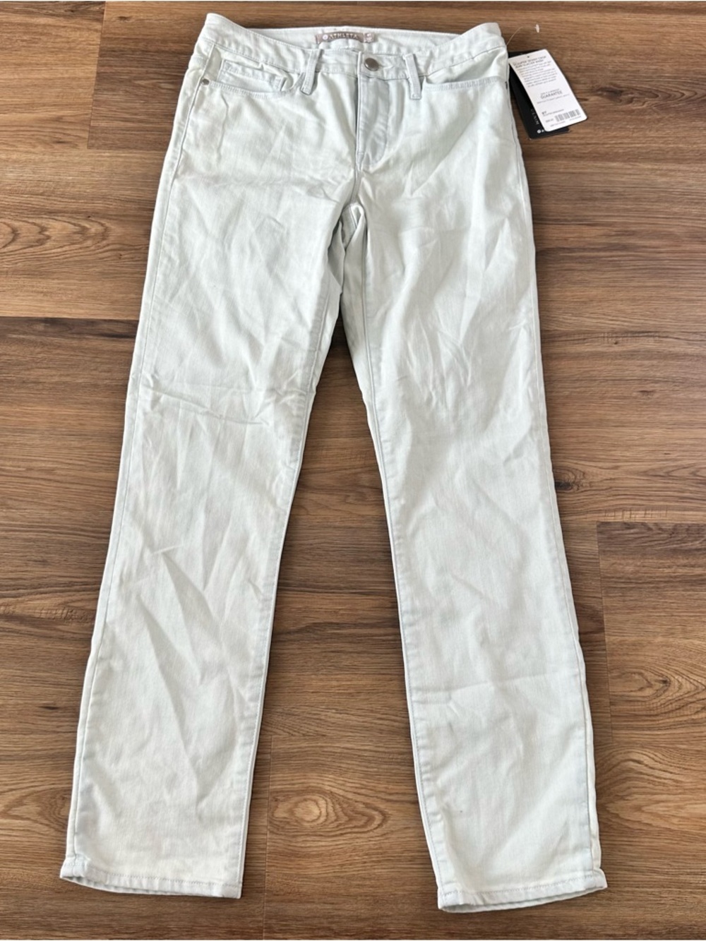 Athleta Sculptek Skinny Crop Jeans Glacier Wash Blue Womens‎ 8 Tall Stretch NWT